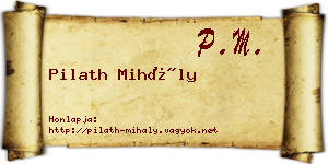 Pilath Mihály névjegykártya