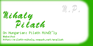 mihaly pilath business card